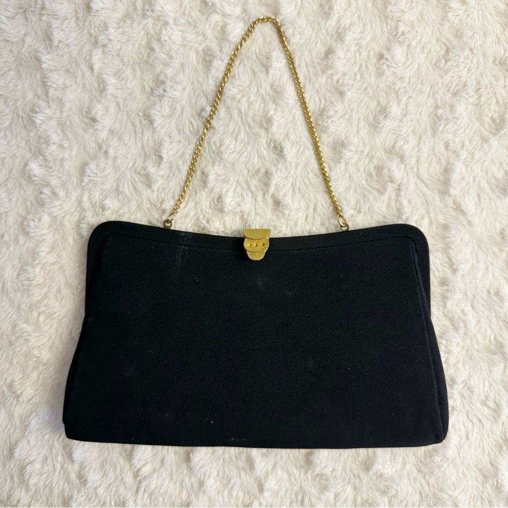 Vintage Black Purse with Clasp